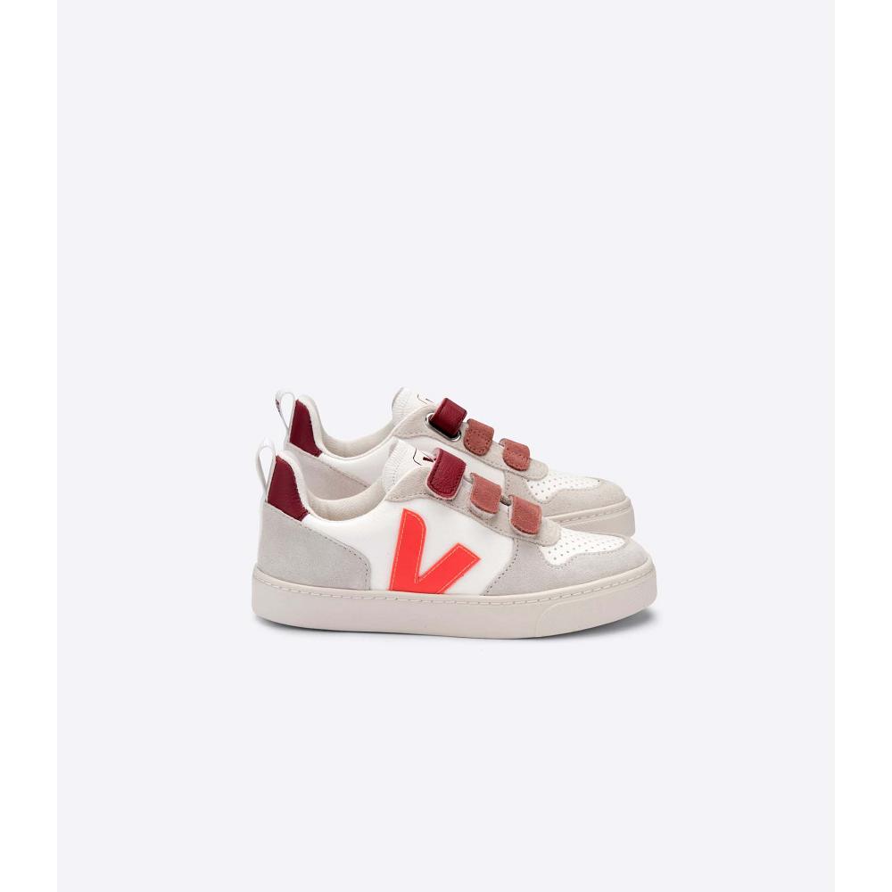 Kids\' Veja V-10 X BONTON Sneakers White/Orange | ZA 842EBC